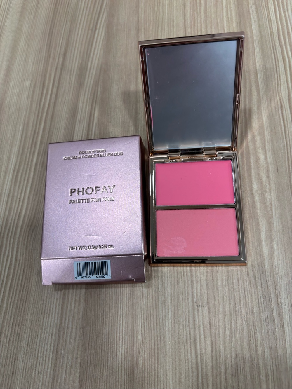 Phofay Cream & Powder Blush Duo — Bright Pink NWT $7
